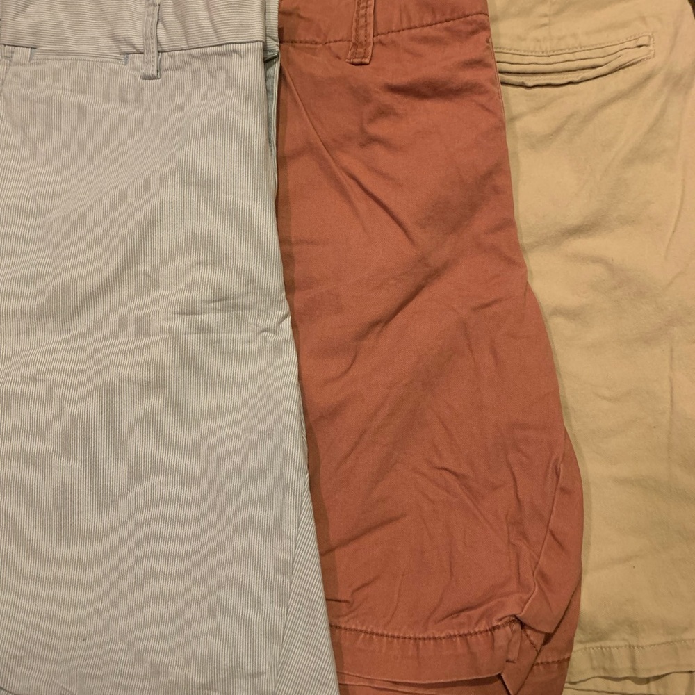 Old Navy Men's Flat Front Shorts - Gray, Rust, Tan